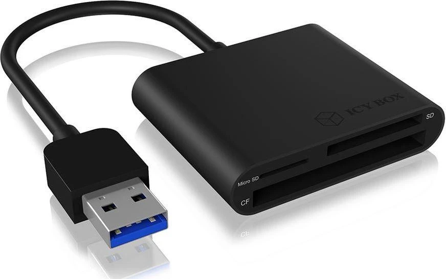 ICYBOX IB-CR301-U3 Icy Box Išorinis kortelių skaitytuvas USB 3.0, CF, SD, Micro SD