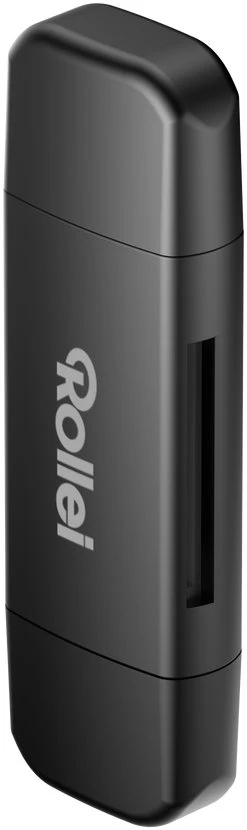 Skaitytuvas Rollei czytnik kart USB 3.0 Type-A/Type-C Juodas (25100)