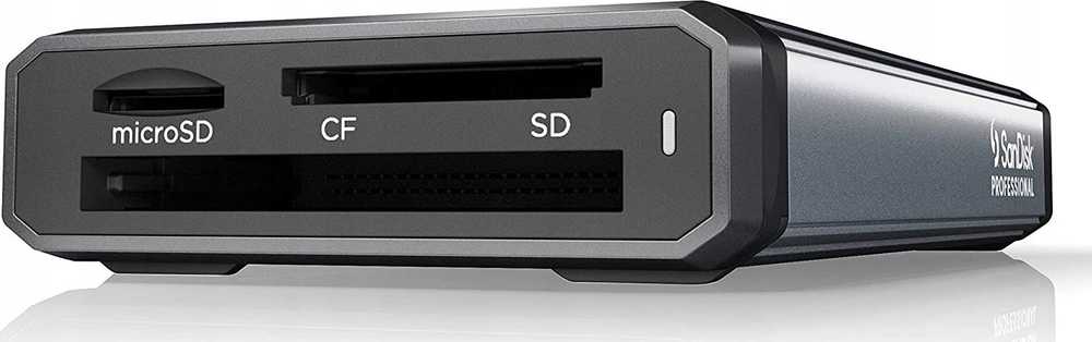 Atminties kortelė Western Digital SANDISK Professional PRO-READER kelių lizdų USB 3.2 Gen 2 didelio našumo kortelių skaitytuvas