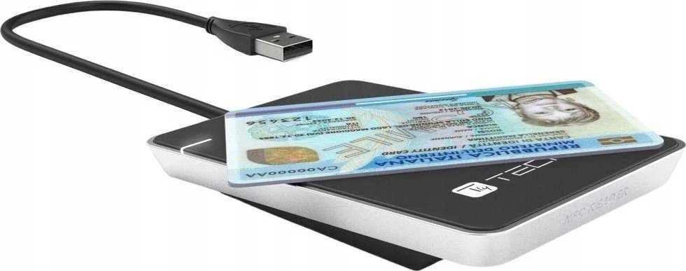 Bekontaktis Smart Card skaitytuvas Techly NFC RFID 13.56 MHz, USB 2.0