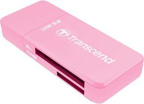 TRANSCEND kortelių skaitytuvas USB 3.1 Gen 1 SD/Micro SD, rožinis