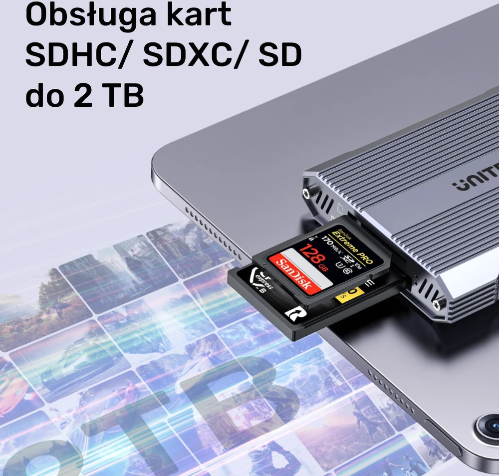 „Unitek“ kortelių skaitytuvas CF Express, SD/Micro SD, USB A