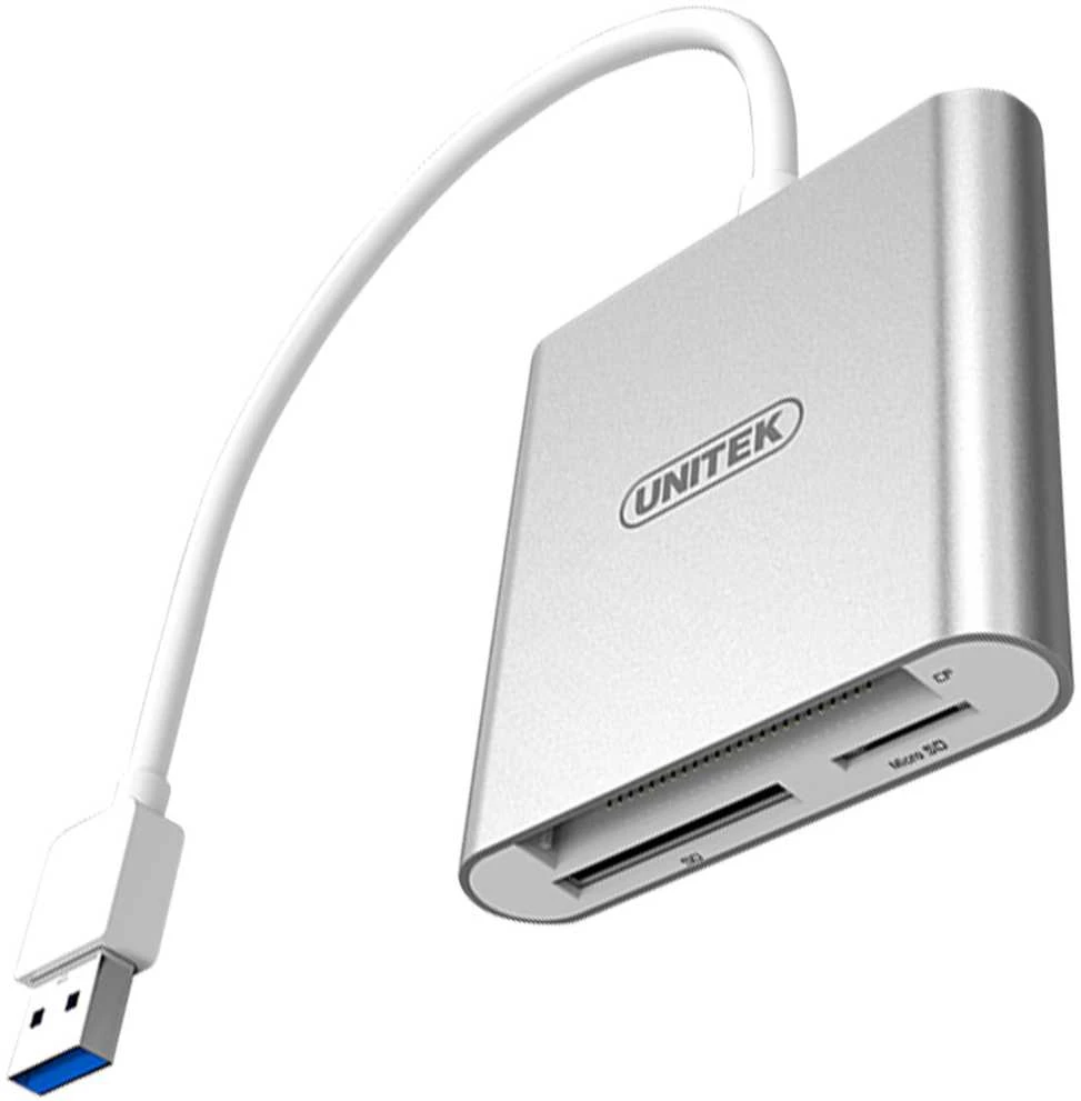 UNITEK Y-9313D Unitek USB3.0 į Multi-In-One Aliuminio kortelių skaitytuvą (su USB Type-C adapteriu)