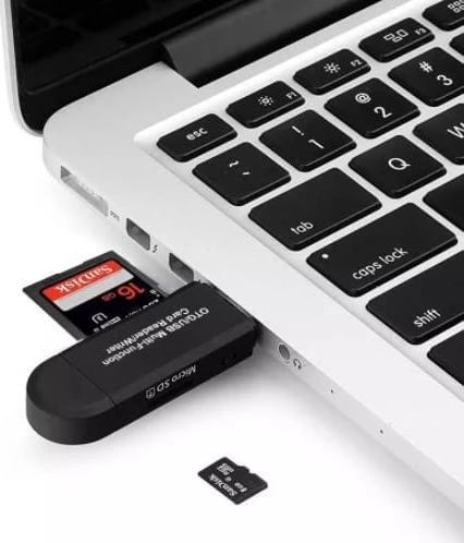 Skaitytuvas Zenwire SD kortelių skaitytuvas 5 viename „Micro USB“ atmintinė USB-C OTG