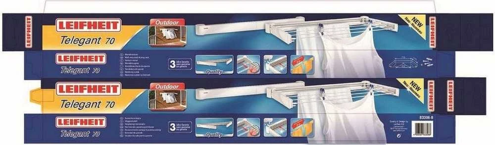 Leifheit Prie sienos mont. drab. džiovyklė Telegant 30 Protect, 83306