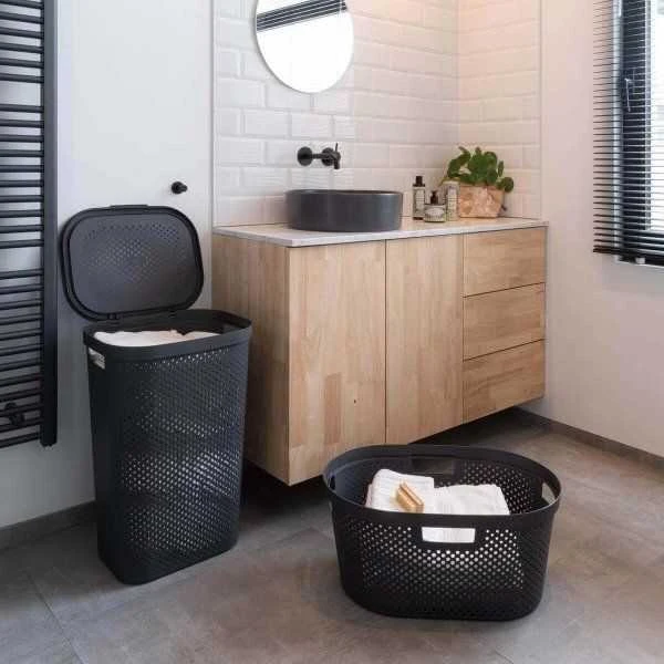 Krepšys Curver Infinity Recycled 60 l tamsiai pilkas skalbinių krepšys