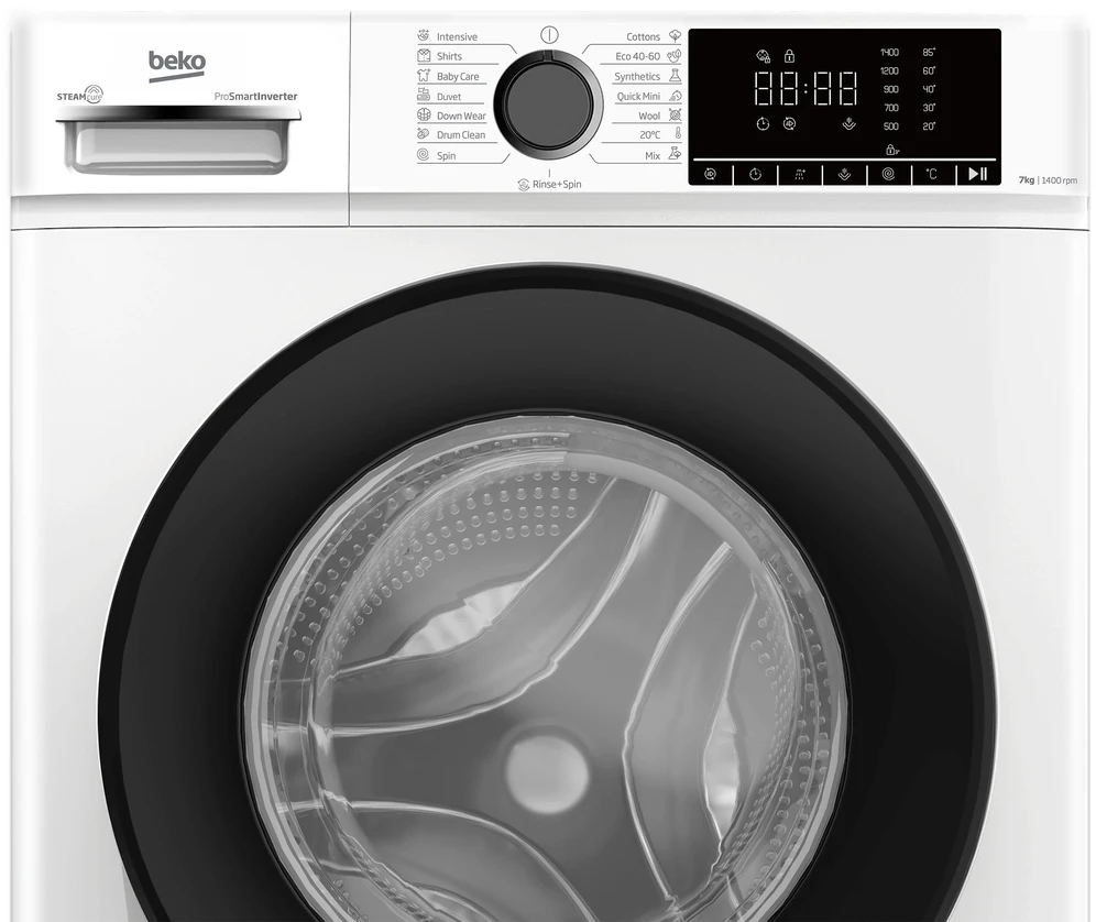 Beko B1WFM2741WBEE Skalbimo mašina, Freestanding, Front loading, Skalbimo talpa 7kg, Baltas | BEKO