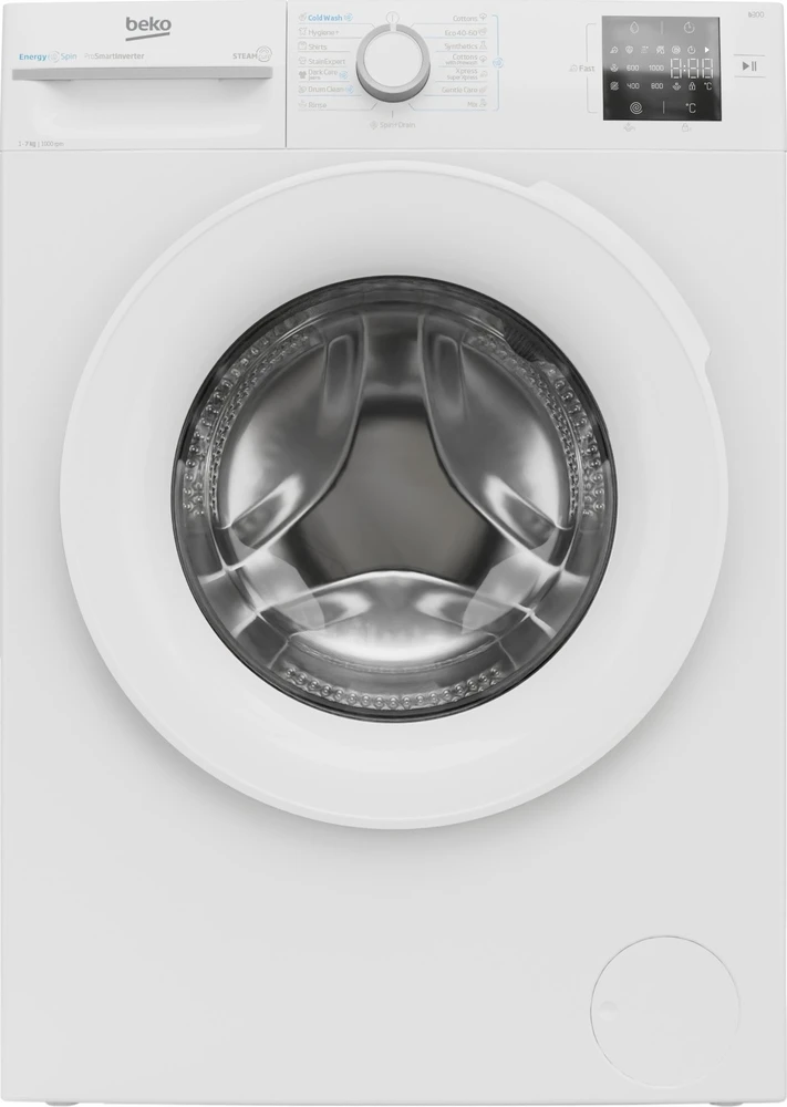 BEKO Skalbimo mašina BM3WFSU37013WW, 7kg, Energy class A, 49.6 cm, 1000 rpm, Inverter motor, Steam Cure
