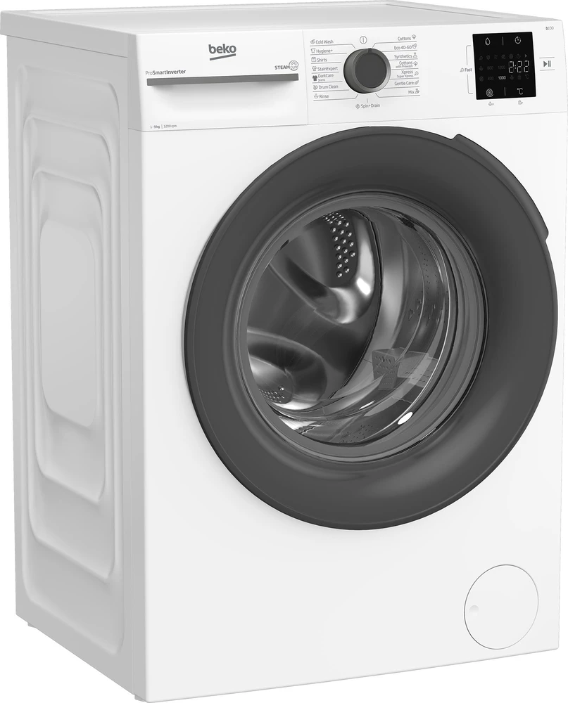 BEKO Skalbimo mašina BM1WFSU39223WA, 9kg, Energy class B, 1200 RPM, Gylis 54.6 cm