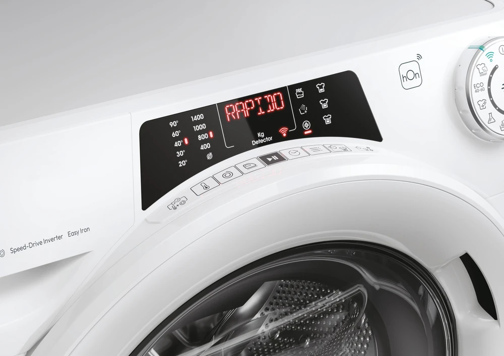 Candy | Skalbimo mašina | RO 1486DWMT/1-S | Energy efficiency class A | Front loading | Skalbimo talpa 8kg | 1400 RPM | Gylis 54 cm | Plotis 60 cm | Ekranas | Digital | Steam function | Baltas