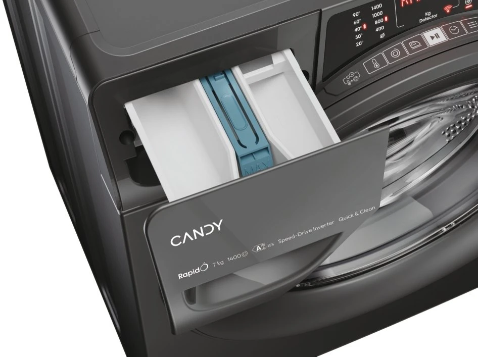 Skalbimo mašina Candy RapidO RO4476DWMRR7/1-S, 7kg, 1400 rpm, antracito