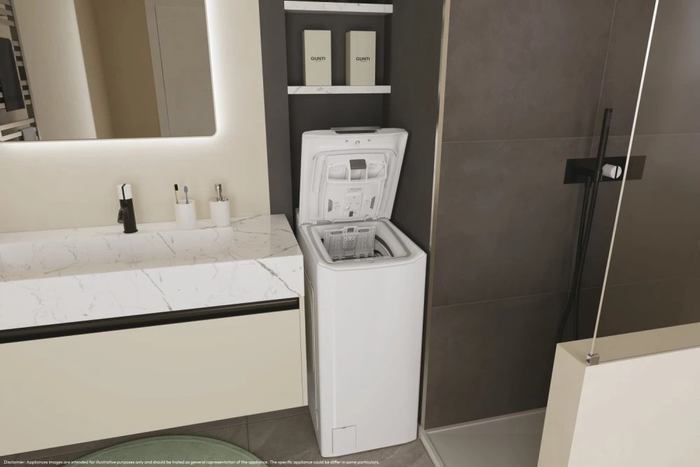 Skalbimo mašina Candy TCA264TM5-S, 405x600x860, baltos spalvos
