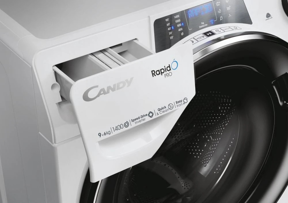 Skalbimo mašina-džiovyklė Candy RPW4966BWMBC/1-S, 9/6 kg, 1400 rpm