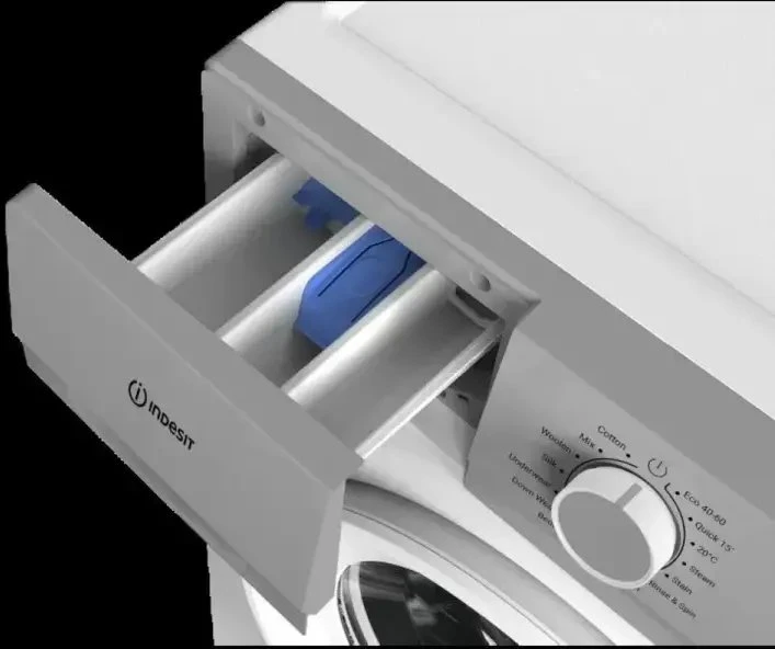 INDESIT | Skalbimo mašina | IMA630EE | Energy efficiency class D | Front loading | Skalbimo talpa 6kg | 1000 RPM | Gylis 45 cm | Plotis 60 cm | Baltas