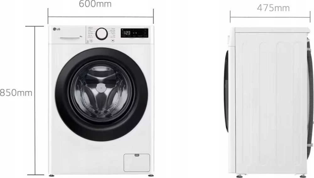 LG | Skalbimo mašina | F2WR508SWW | Energy efficiency class A | Front loading | Skalbimo talpa 8kg | 1200 RPM | Gylis 47.5 cm | Plotis 60 cm | Ekranas | LED | Steam function | Direct drive | Baltas