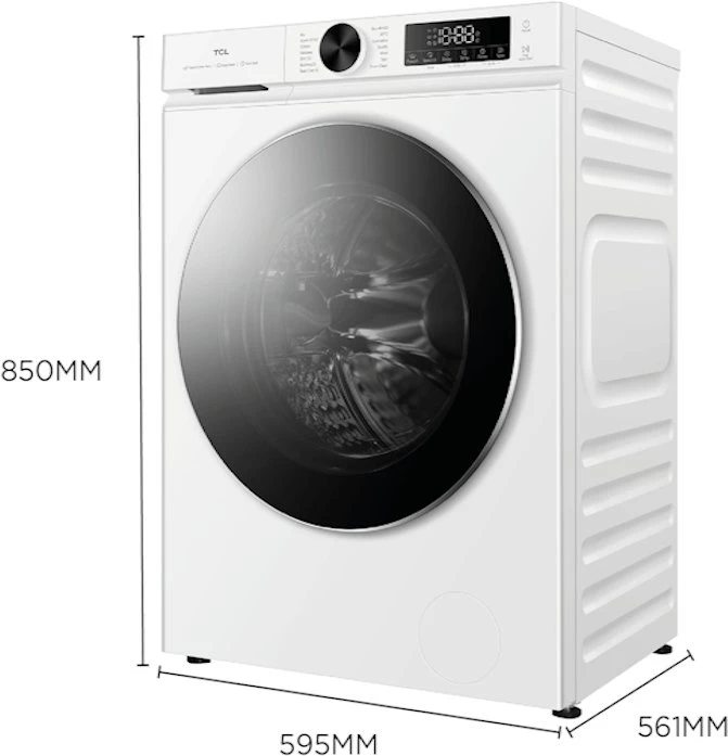 Skalbimo mašina TCL skalbimo mašina | FP0944WA0 | Energijos vartojimo efektyvumo klasė A | Priekinis pakrovimas | Skalbimo talpa 9kg | 1400 aps./min. | Gylis 56 cm | Plotis 60 cm | Ekranas | LED | Garų funkcija | Balta