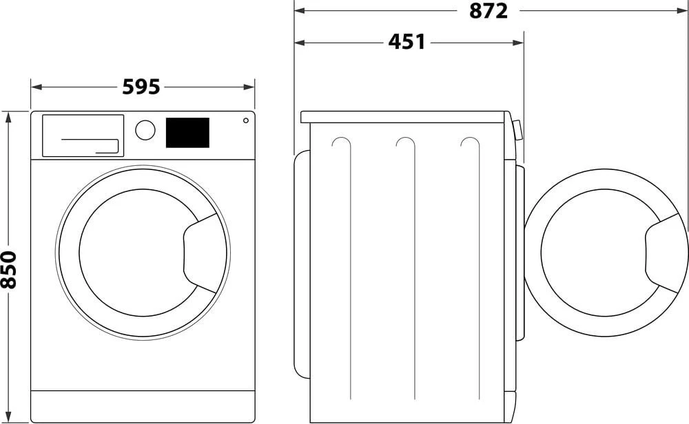 Skalbimo mašina Whirlpool WRSB 7259 D EU, 7 kg