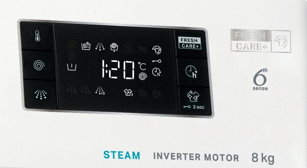 WHIRLPOOL Skalbimo mašina FFB 8258 WV EE, 8kg, 1200 rpm, Energy class B, Gylis 63 cm, Steam refresh