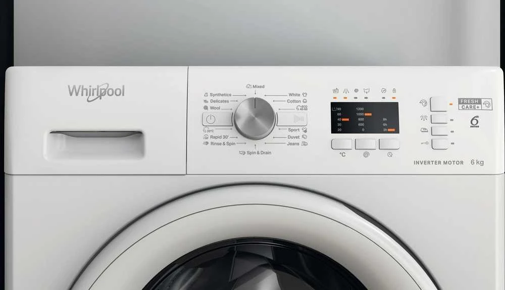 Priekinio Pakrovimo Skalbimo Mašina - Whirlpool 6 Kg 1200 Aps./min, Balta