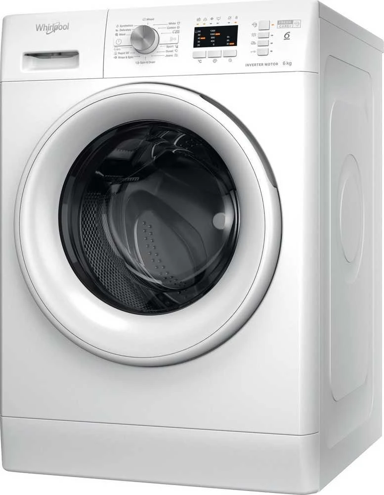 Priekinio Pakrovimo Skalbimo Mašina - Whirlpool 6 Kg 1200 Aps./min, Balta