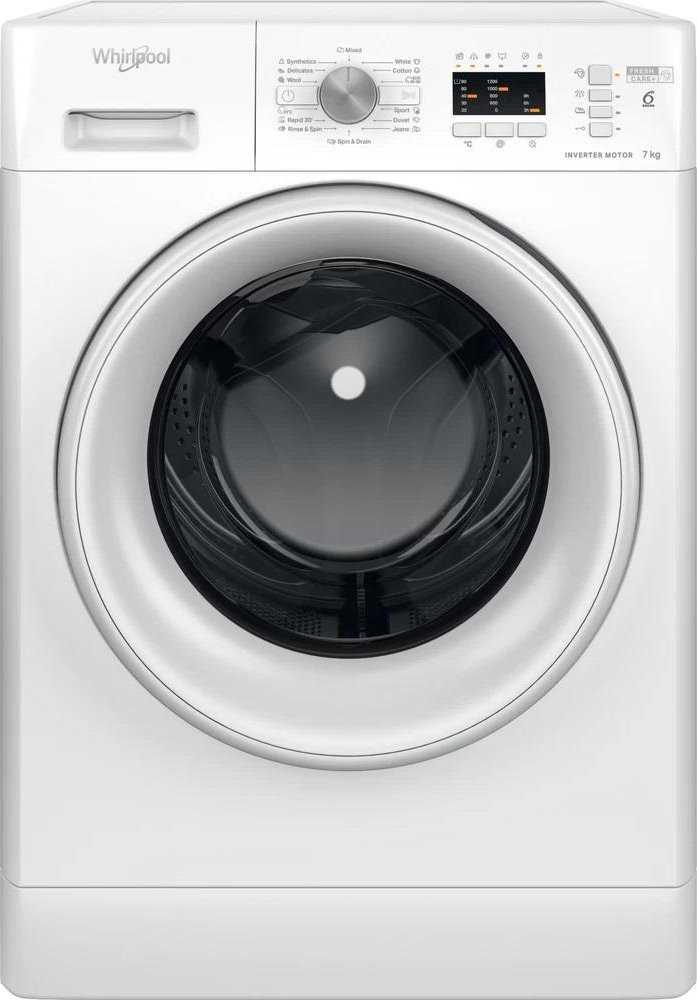 WHIRLPOOL Skalbimo mašina FFL 7259 W EE, 7kg, 1200 rpm, Energy class B, Gylis 57.5 cm