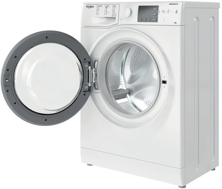 Whirlpool | Skalbimo mašina | WRBSB 6249 W EU | Energy efficiency class C | Front loading | Skalbimo talpa 6kg | 1200 RPM | Gylis 43 cm | Plotis 60 cm | LED | Baltas