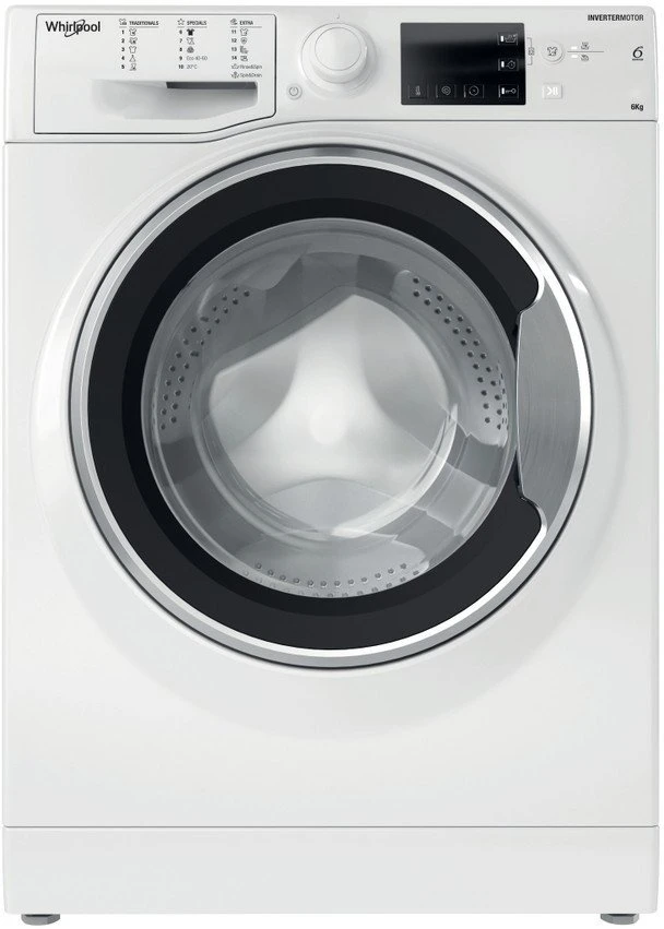 Whirlpool | Skalbimo mašina | WRBSB 6249 W EU | Energy efficiency class C | Front loading | Skalbimo talpa 6kg | 1200 RPM | Gylis 43 cm | Plotis 60 cm | LED | Baltas