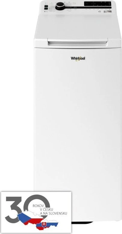 Whirlpool | Skalbimo mašina | TDLRBX 6252BS EU | Energy efficiency class B | Top loading | Skalbimo talpa 6kg | 1200 RPM | Gylis 60 cm | Plotis 40 cm | Ekranas | LED | Direct drive | Baltas