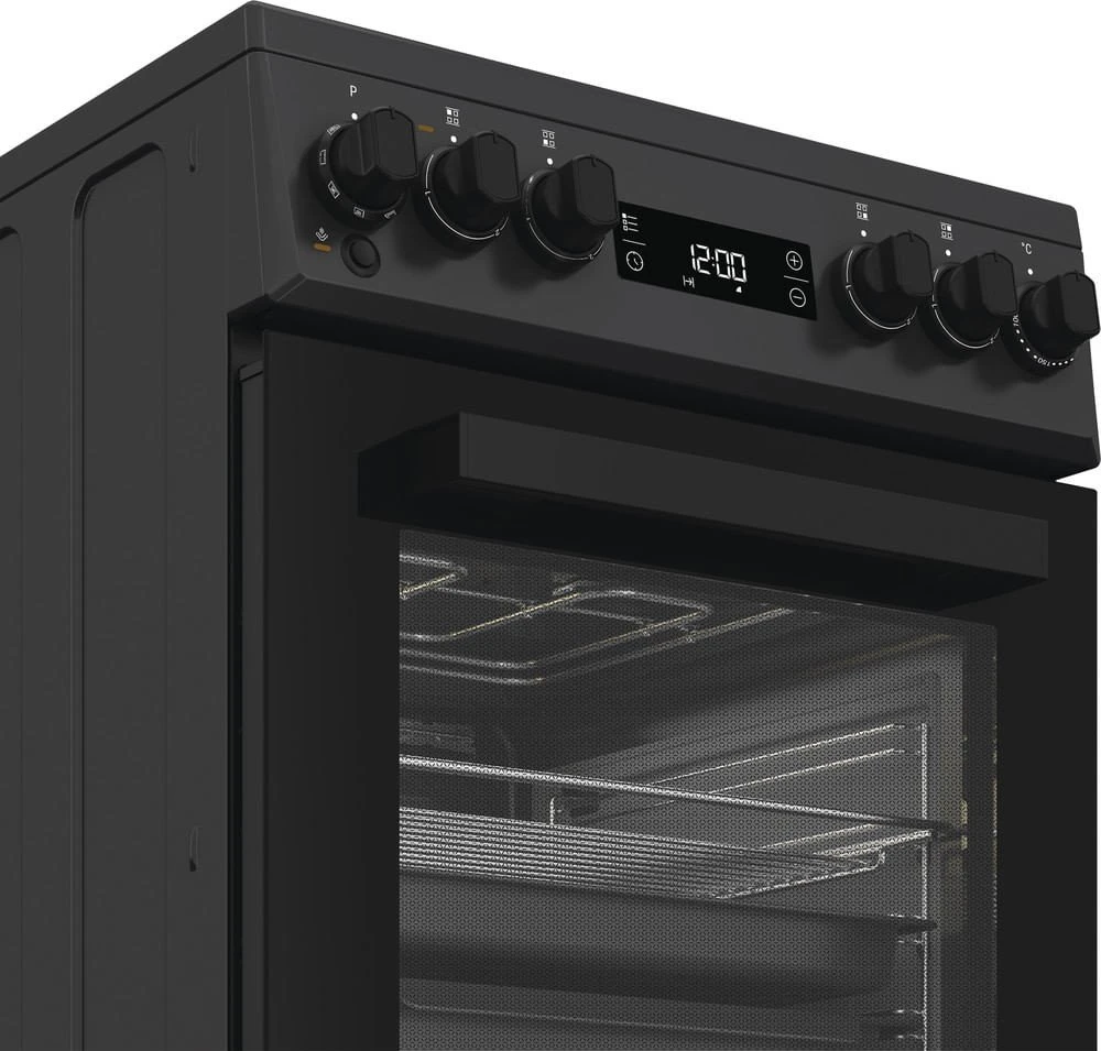 „Whirlpool“ viryklė | W5V8LCSA | Kaitlentės tipas: keraminė | Orkaitės tipas: elektrinė | Antracito spalvos | Plotis 50 cm | Gylis 60 cm | 60 l