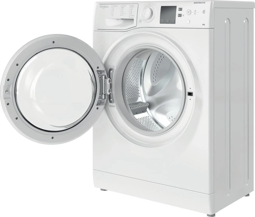 WHIRLPOOL Skalbimo mašina WRBSS 6249 W EU, 6kg, 1200 rpm, Energy class C, Gylis 42.5 cm, Inverter motor