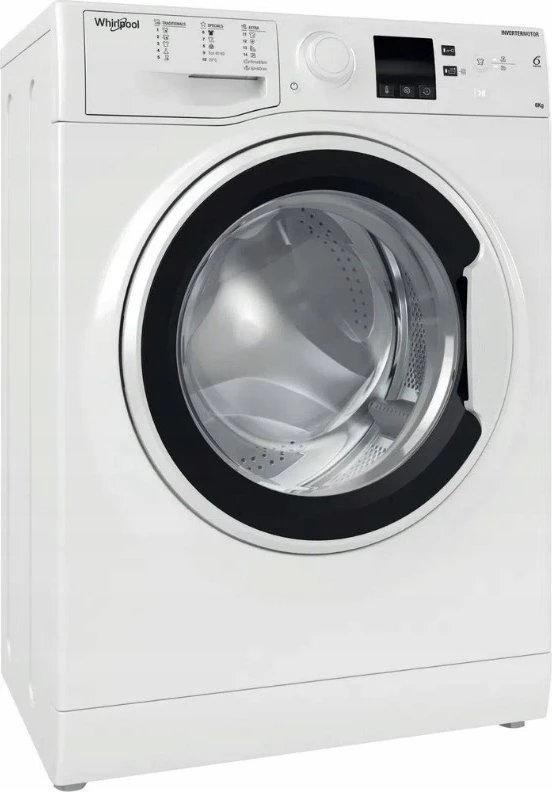 WHIRLPOOL Skalbimo mašina WRBSS 6249 W EU, 6kg, 1200 rpm, Energy class C, Gylis 42.5 cm, Inverter motor