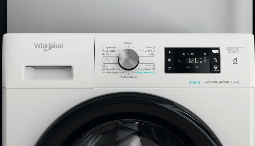 WHIRLPOOL Skalbimo mašina FFB 10469 BV EE, 10 kg, 1400 rpm, Energy class A, Gylis 60.5 cm, Steam refresh