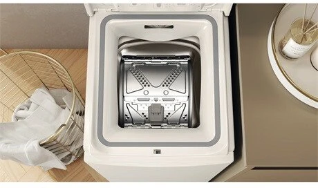 Whirlpool | Skalbimo mašina | TDLR 55140S | Energy efficiency class C | Top loading | Skalbimo talpa 5.5kg | 1100 RPM | Gylis 60 cm | Plotis 40 cm | Digital | Baltas
