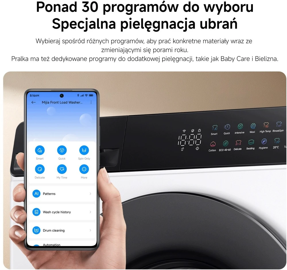 Xiaomi Mijia priekinio pakrovimo skalbimo mašina 7kg EU | Xiaomi