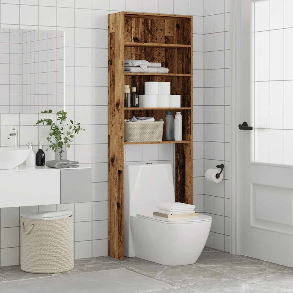 Skalbimo mašinos spintelė Old Wood 64x24x190 cm