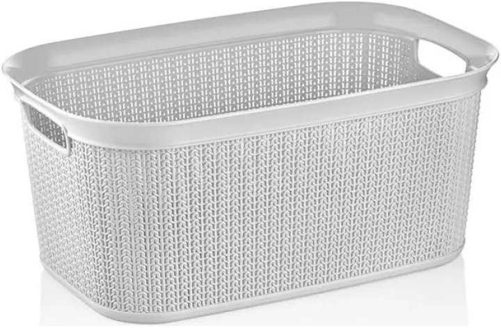Krepšys skalbiniams Domoletti BASKET LAUNDRY DOMOLETTI 18X15X10CM WHIT
