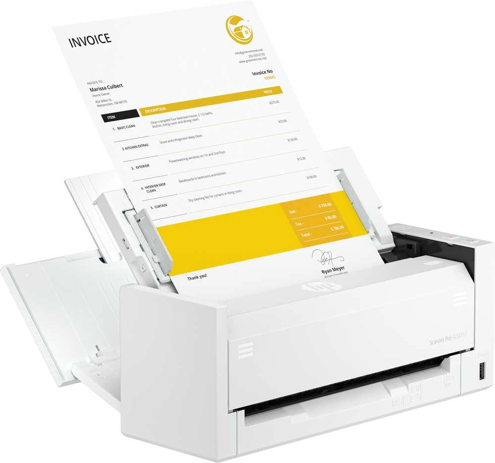 Skeneris Skaner HP Scanjet Pro 4200 s1 - Dokumentenscanner - Duplex - 216 x 5842 mm - 1200 dpi x 1200 dpi - bis zu 40 Seiten/Min. (einfarbig) / bis zu 40 Seiten/Min. (Farbe) - automatischer Dokumenteneinzug (50 Blatter) - bis zu 4500 Scanvorgange/Tag - USB 3.0