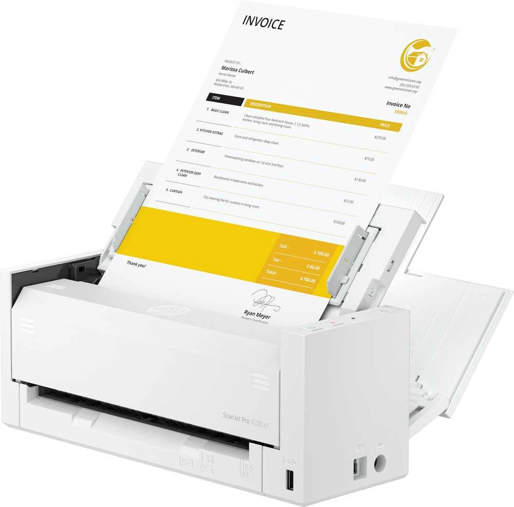 Skeneris Skaner HP Scanjet Pro 4200 s1 - Dokumentenscanner - Duplex - 216 x 5842 mm - 1200 dpi x 1200 dpi - bis zu 40 Seiten/Min. (einfarbig) / bis zu 40 Seiten/Min. (Farbe) - automatischer Dokumenteneinzug (50 Blatter) - bis zu 4500 Scanvorgange/Tag - USB 3.0