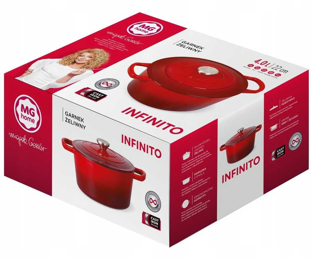 Skeppshult Ketaus puodas 4 L Emaliuotas katilas MG HOME Indukcinė dujinė orkaitė
