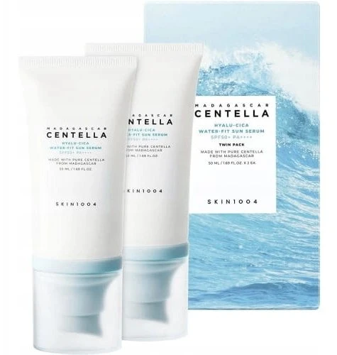 SKIN 1004 Skin1004 Madagascar Centella Hyalu-Cica Vanduo-Fit Sun Serum 50ml veido serumas 2 vnt pakuotė