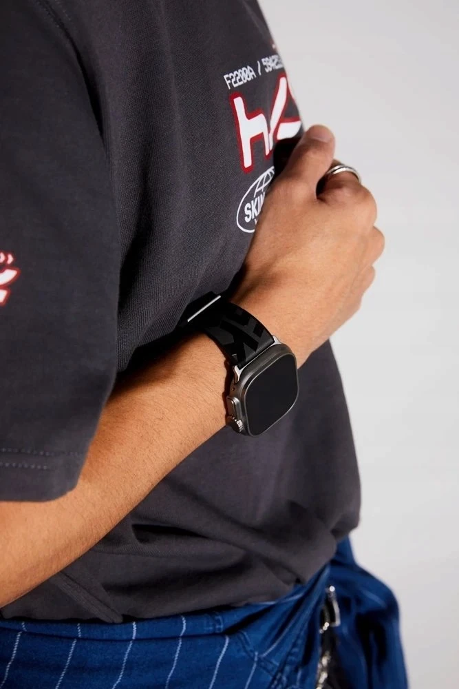 Skinarma Band Spunk Apple Watch Ultra pewter žalios spalvos