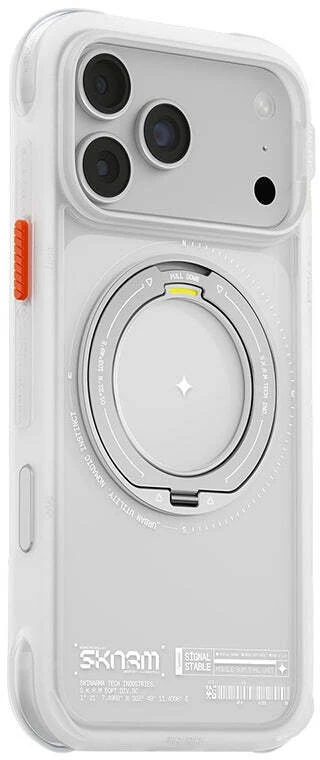 Dėklas Skinarma Atlas MagSafe + Rotating Kick Stand do iPhone 18 Pro Max / 17 Pro Max balta