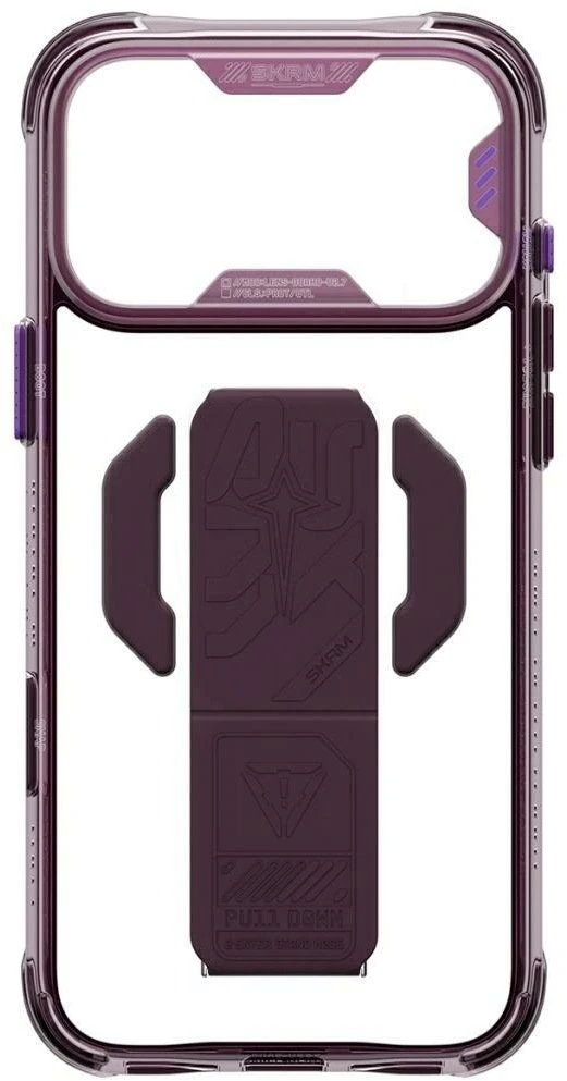 Skinarma Helio CE Grip Stand dėklas, skirtas iPhone 18 Pro Max / 17 Pro Max, bordo spalvos