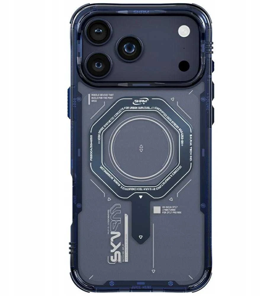 Dėklas Skinarma Magma do iPhone 17 Pro Magnetic Charging mėlyna