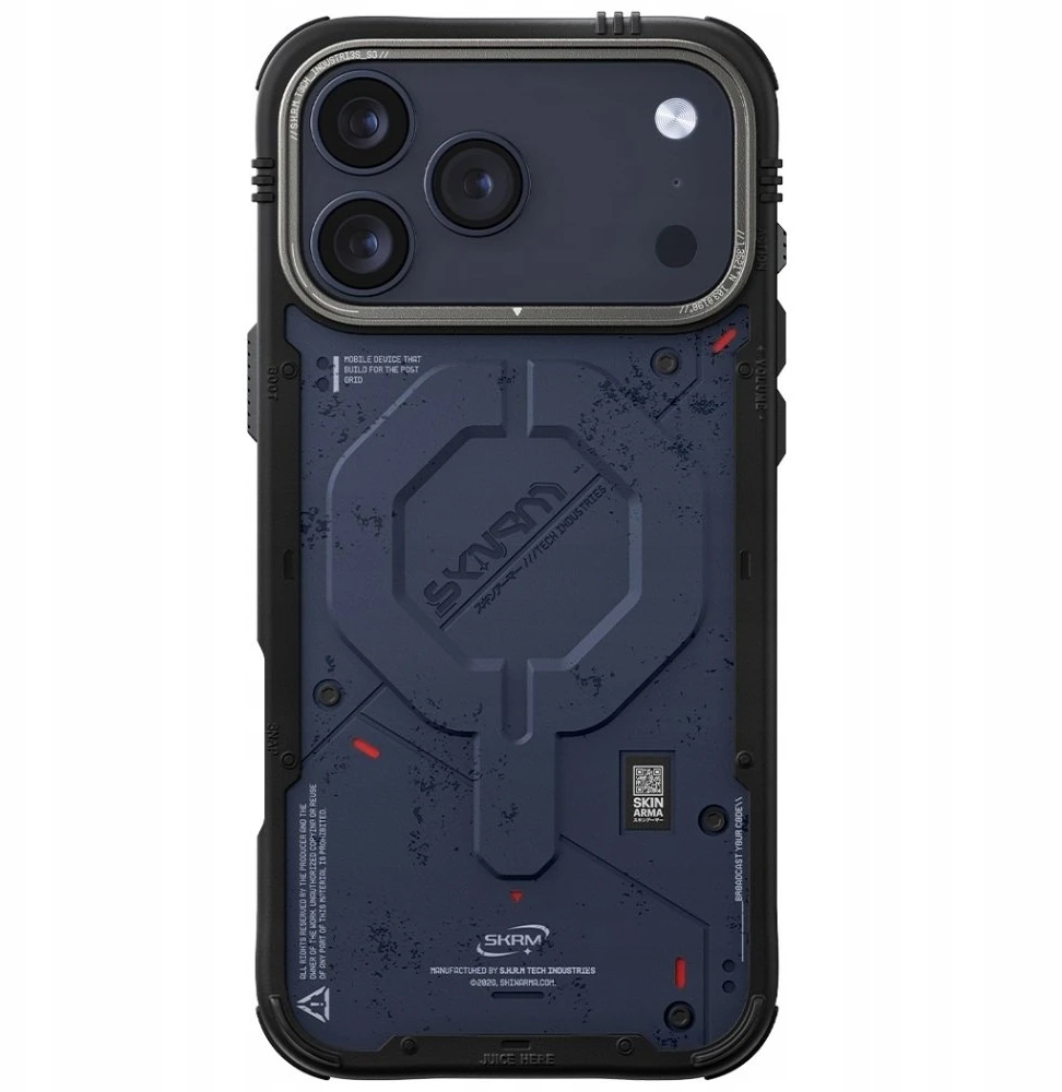 Dėklas Skinarma Vigor MagSafe skirtas Apple iPhone 17 Pro Max mėlynos spalvos