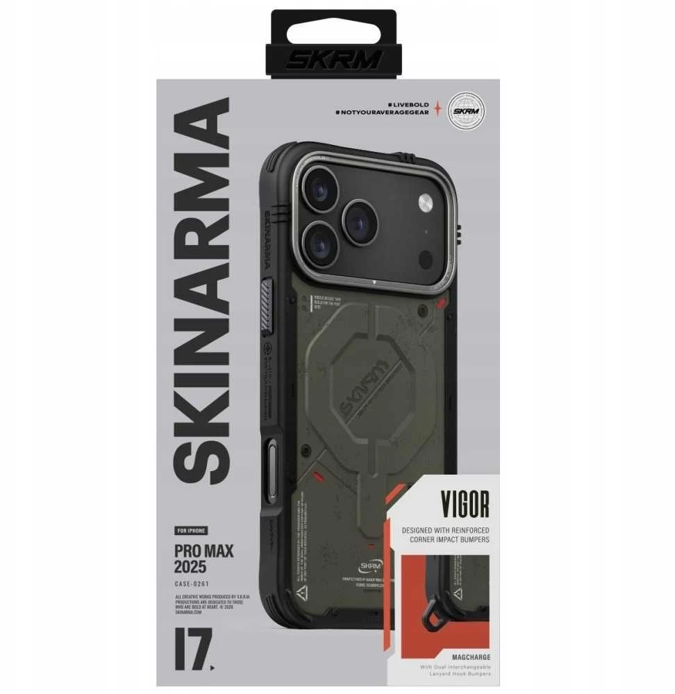 Dėklas Skinarma Vigor MagSafe do iPhone 17 Pro Max žalia