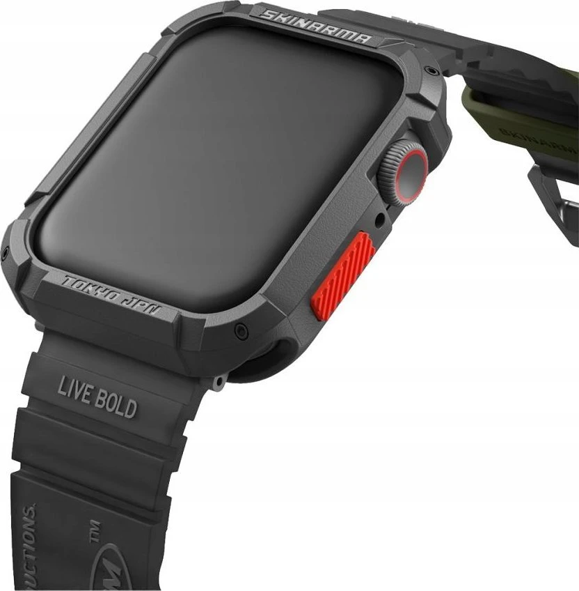 Skinarma Band Shokku Apple Watch 45/44/42mm juodos spalvos