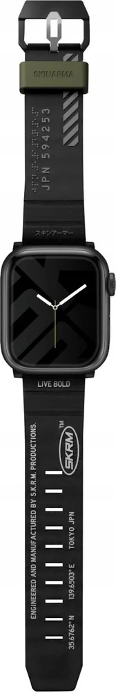 Skinarma Band Shokku Apple Watch 45/44/42mm juodos spalvos