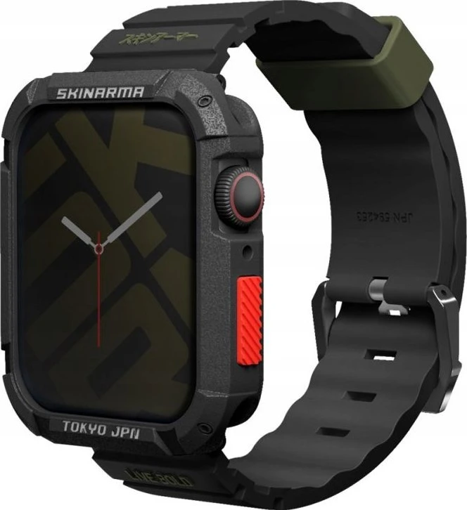 Skinarma Band Shokku Apple Watch 45/44/42mm juodos spalvos