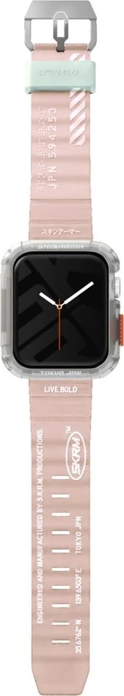 Skinarma Band Shokku Apple Watch 45/44/42mm light rožinės spalvos
